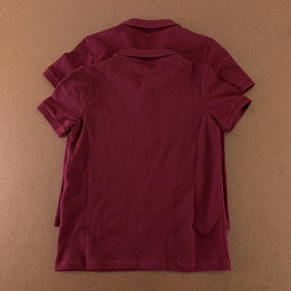 Old Navy Boys Small 6-7 Cranberry School Uniform Pique Polo Shirt 2 Pack NWT